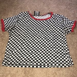 checkerboard crop top
